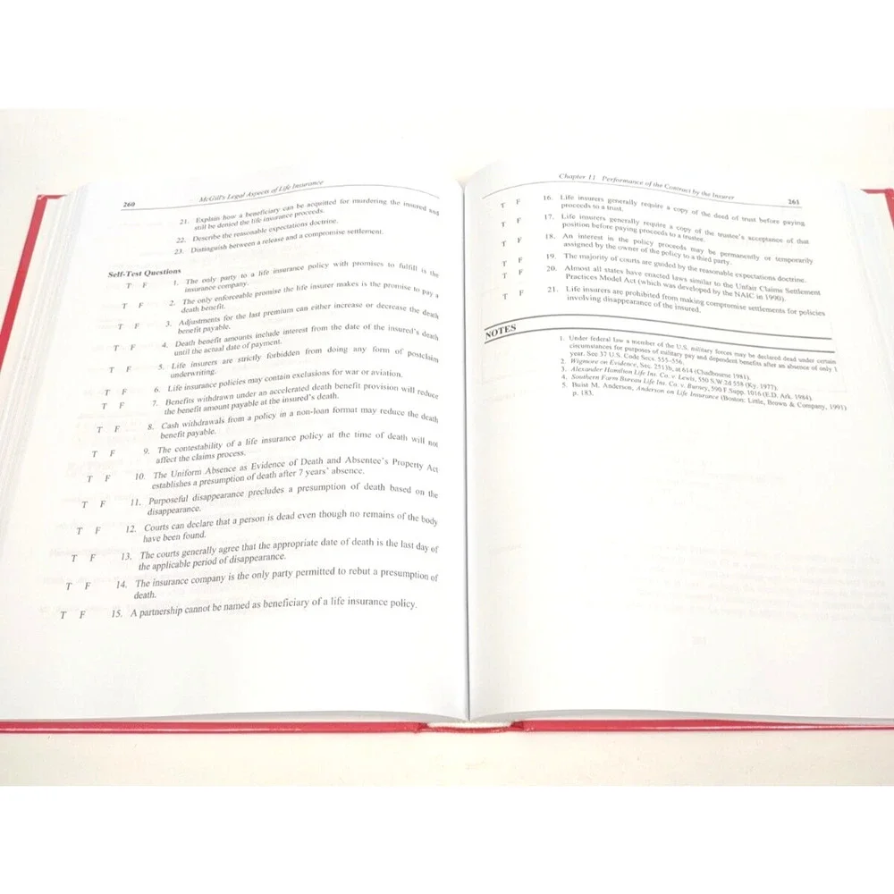 McGills Legal Aspects of Life Insurance 6th Edition 2008 Hardcover Textbook New